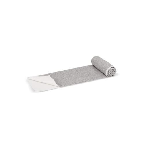 Sneldrogende handdoek R-PET 70x140 wit/grijs