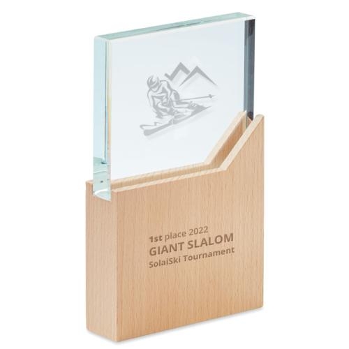 Kristallen trofee Zeal wood
