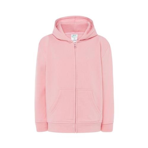 Kinder hooded sweatshirt met rits roze,5-6