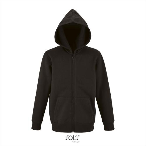 SOL'S kinder hoodie rits zwart,6