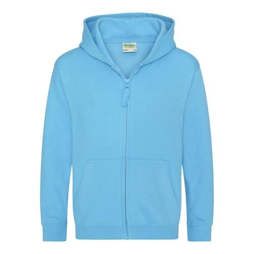 Kinder full zip hoodie blauw,xs