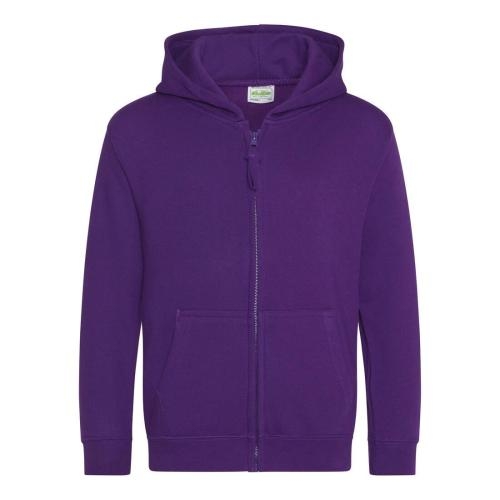 Kinder full zip hoodie paars,xs