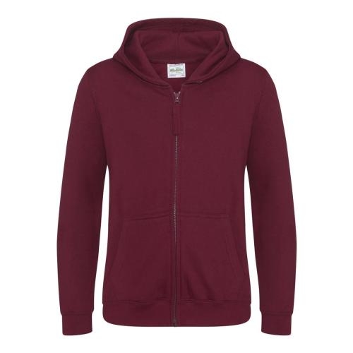 Kinder full zip hoodie bordeaux,xs