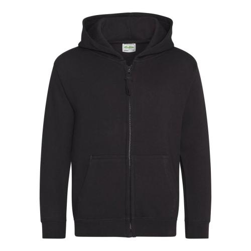 Kinder full zip hoodie zwart,xs