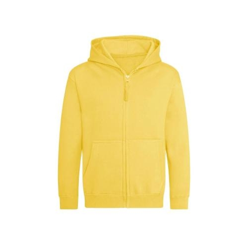 Kinder full zip hoodie geel,xs