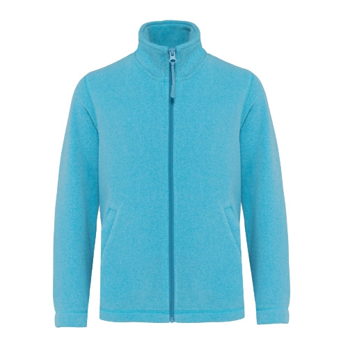 Kindervest microfleece met rits cloudy blue heather,10-12 jaar