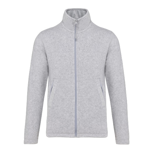 Kindervest microfleece met rits ash heather,10-12 jaar