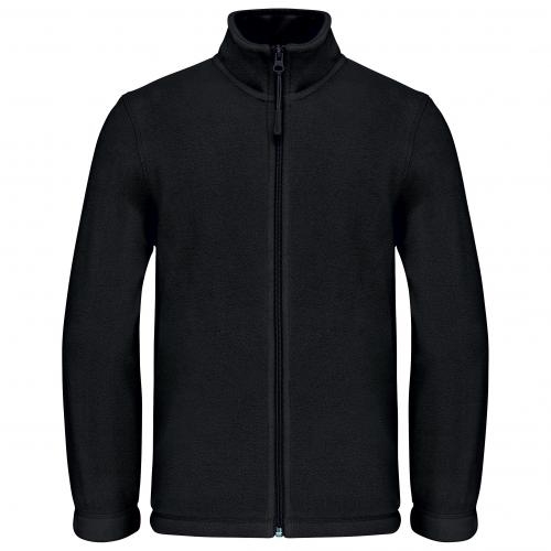 Kindervest microfleece met rits zwart,6-8 jaar