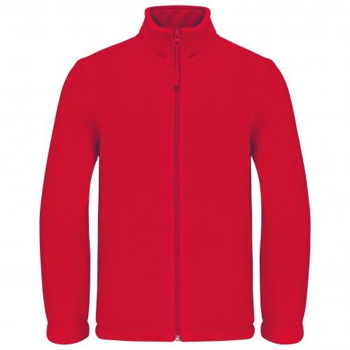 Kindervest microfleece met rits rood,6-8 jaar