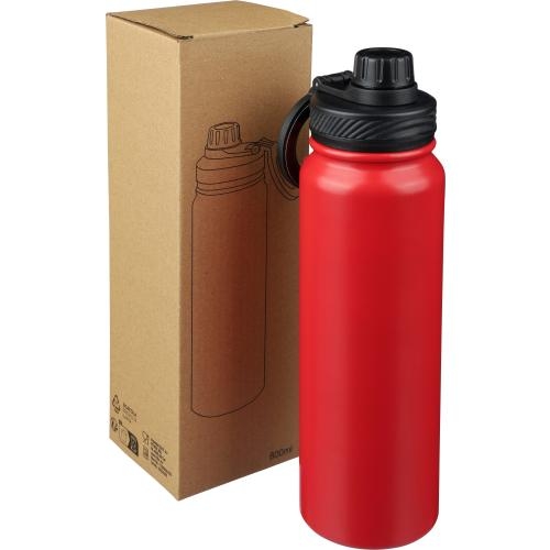 RVS dubbelwandige fles 800 ml Zinnia rood