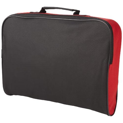 Polyester documententas Florida rood/black solid