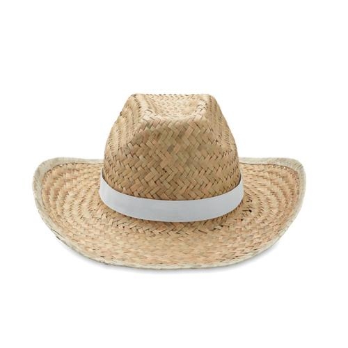 Cowboyhoed van stro Texas wit