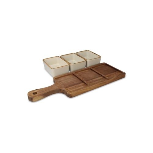 Serveerplank met schaaltjes InSideOut ecru