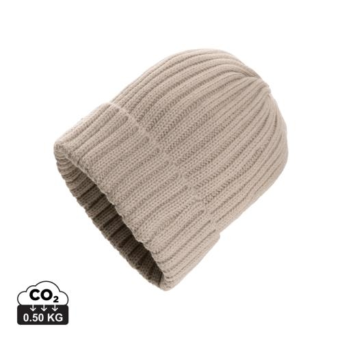 Kennedi AWARE™ Polylana®beanie brede rib sand