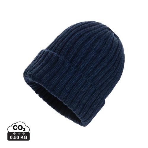 Kennedi AWARE™ Polylana®beanie brede rib donkerblauw