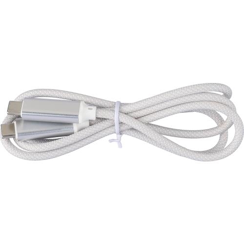 Nylon oplaadkabel 100W Gerd wit