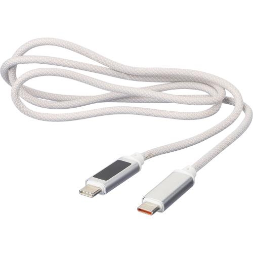 Nylon oplaadkabel 100W Gerd wit