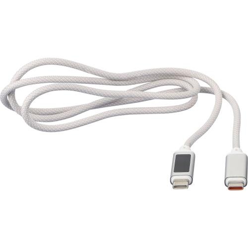 Nylon oplaadkabel 100W Gerd wit