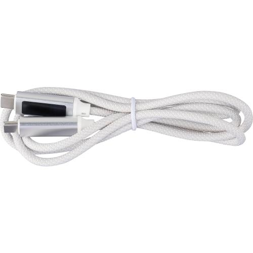 Nylon oplaadkabel 100W Gerd lichtgrijs