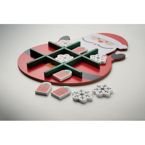 Kerstmis houten tic-tac-toe Hohotoe rood