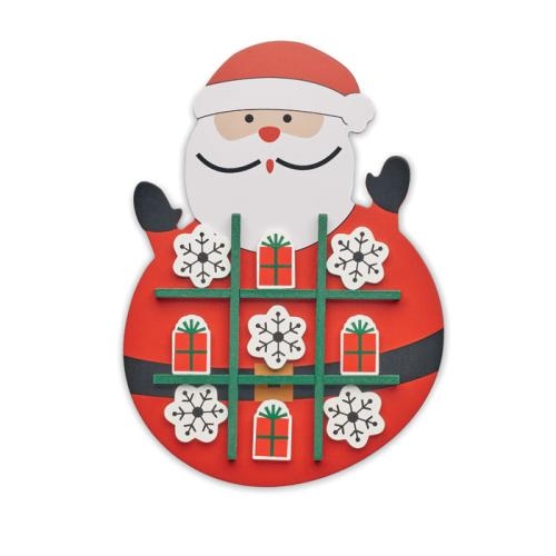 Kerstmis houten tic-tac-toe Hohotoe rood