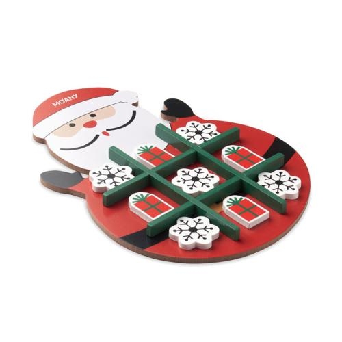 Kerstmis houten tic-tac-toe Hohotoe rood