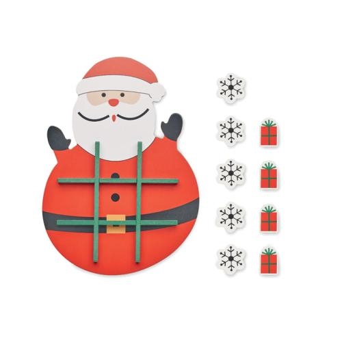 Kerstmis houten tic-tac-toe Hohotoe rood