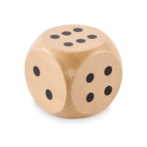 Houten dobbelsteen 5 cm Dado hout