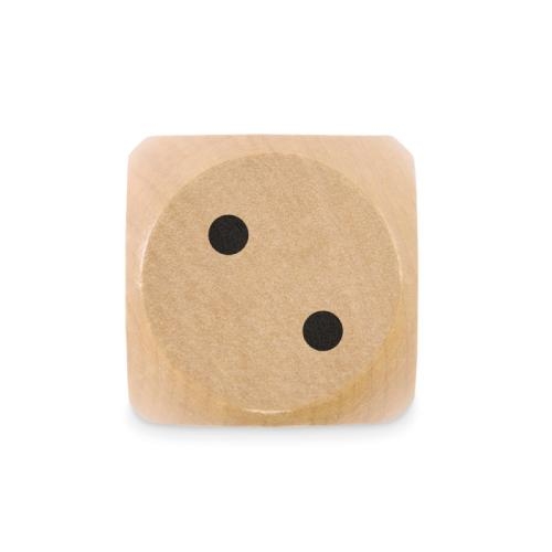Houten dobbelsteen 5 cm Dado hout