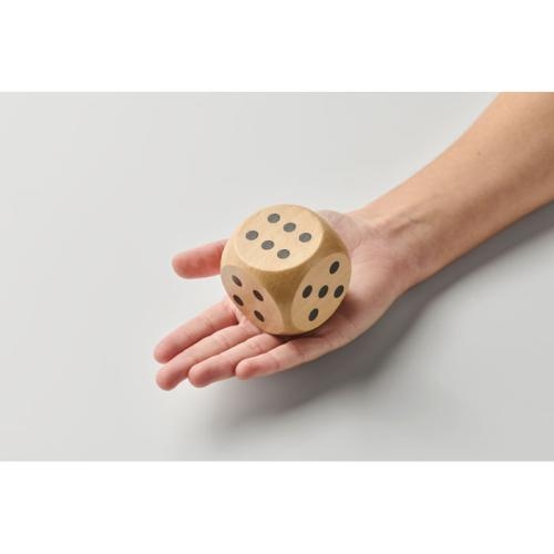 Houten dobbelsteen 5 cm Dado hout