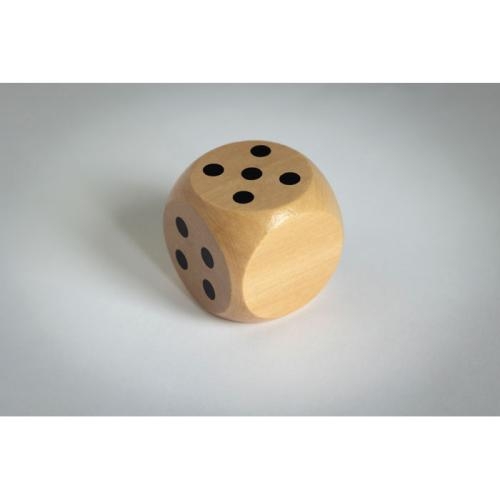 Houten dobbelsteen 5 cm Dado hout