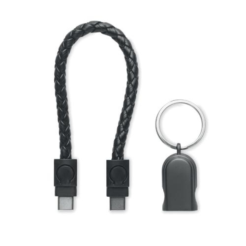 Type-C lus kabel sleutelhanger Fauleti loop zwart