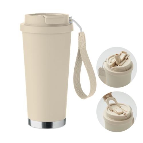 Dubbelwandige beker 500 ml Topaz large beige