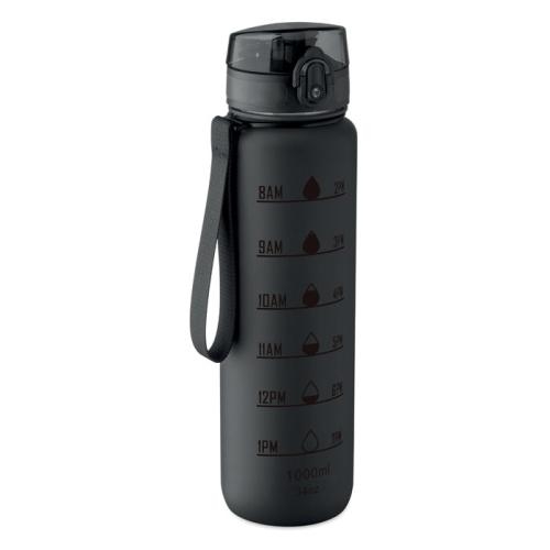 Sportwaterfles RPET 1L Isforden mark zwart