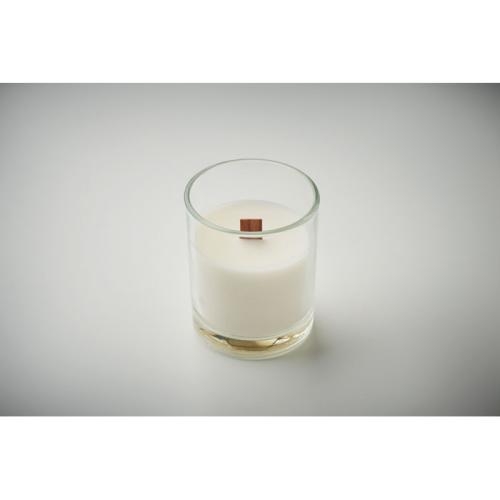 Plantaardige waskaars 80gr Kivas wood transparant