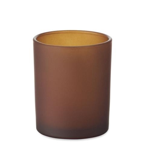 Plantaardige waskaars 80gr Kivas wood bruin