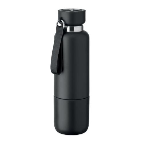 Dubbelwandige fles 500 ml Noeka zwart