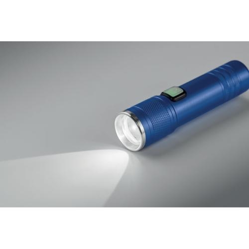 Oplaadbare COB-zaklamp Flashra blauw