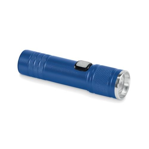 Oplaadbare COB-zaklamp Flashra blauw