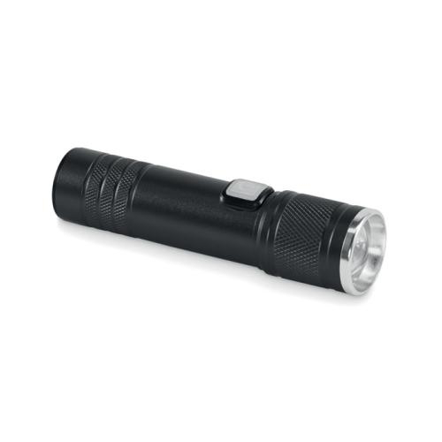 Oplaadbare COB-zaklamp Flashra zwart