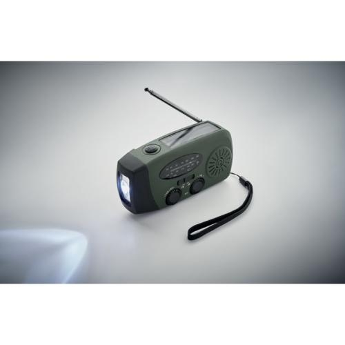 Noodradio met LED-lamp Onda donker marinegroen