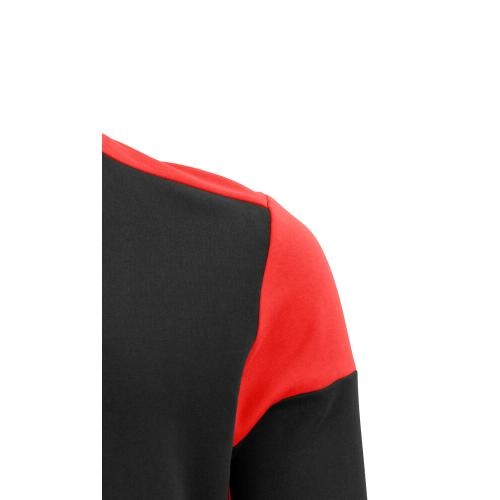 Prime crewneck sweater unisex zwart/rood,l