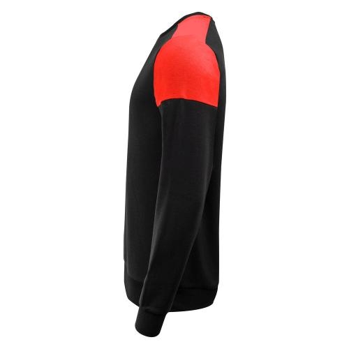 Prime crewneck sweater unisex zwart/rood,l