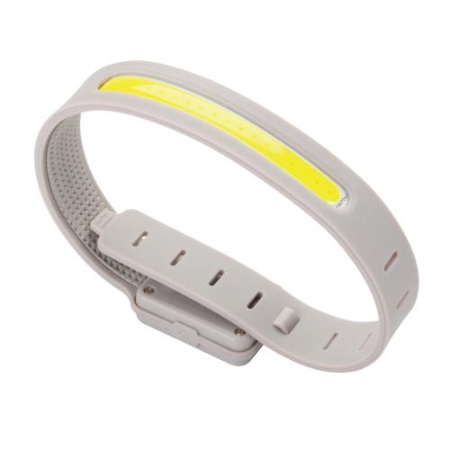 Rplastic oplaadbaar LED looplampje grijs