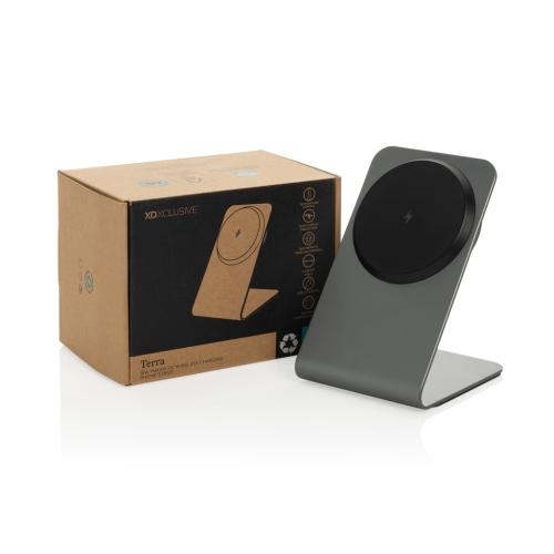 Magnetische draadloze 15W telefoonhouder Terra grijs