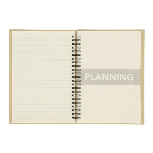 Notitieboek met maandplanner Celik naturel
