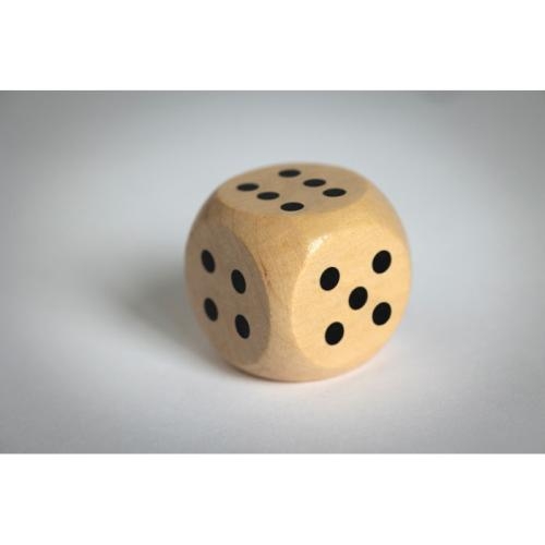 Houten dobbelsteen 3cm Dadin hout