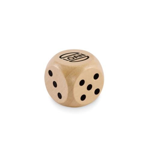 Houten dobbelsteen 3cm Dadin hout