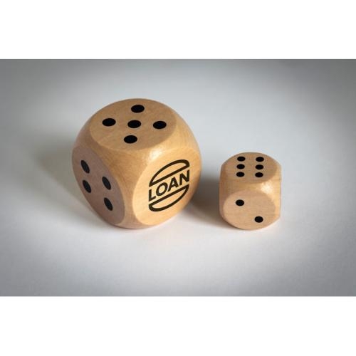 Houten dobbelsteen 3cm Dadin hout