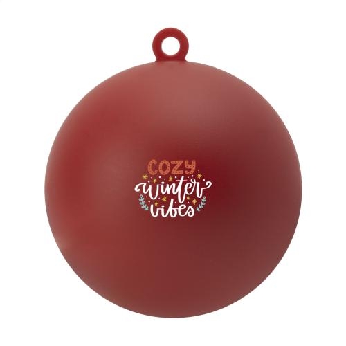 Kerstbal Ø7 cm in geschenkdoos rood